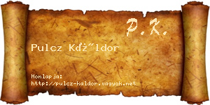Pulcz Káldor névjegykártya